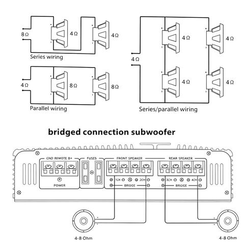 4 Channel Car Audio Amplifier Class A/B 3200W Bridgeable Car Stereo Amp in Kuwait
