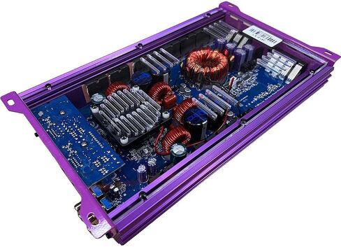 DOWN4SOUND JP234 Purple | 2000W 4-Channel Class D Car Audio Amplifier, 234W x 4 @ 14.4V - 4 ohms, 334W x 4 @ 14.4V - 2 ohms, Multi-Speaker System in Kuwait
