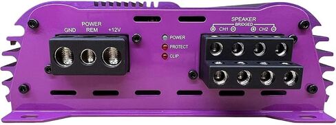 DOWN4SOUND JP234 Purple | 2000W 4-Channel Class D Car Audio Amplifier, 234W x 4 @ 14.4V - 4 ohms, 334W x 4 @ 14.4V - 2 ohms, Multi-Speaker System in Kuwait
