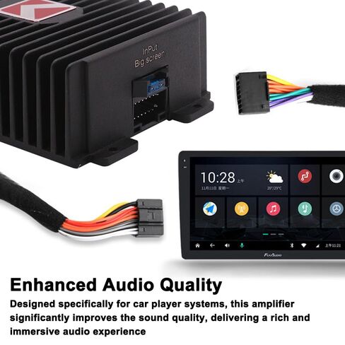 Shkalacar 4-Channel Car Amplifier 80Wx4 Digital Sound Processor DSP Car Audio Booster for Car Player System Car Audio Amplifier with Pure Copper Transformer Aluminum Alloy Body in Saudi Arabia