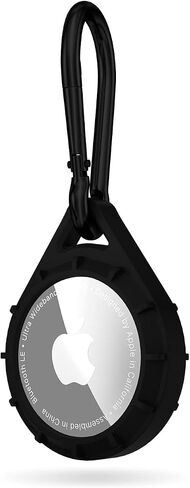 Pelican Protector AirTag Holder - AirTag Keychain with Rugged Strap Loop [Impact Resistant] [Travel Essentials] - Protective Air Tag Case for Dog Collar, Backpack, Keys, Luggage - Black/Yellow in Saudi Arabia