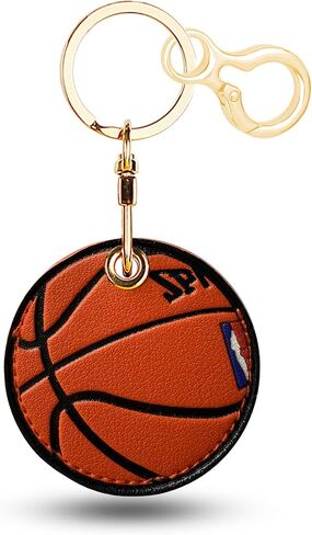 Leather Keychain for Airtag, Cute Protective Keychain Holder Compatible with Apple Air Tag,GPS Case Cover for Keys(Basketball) in Saudi Arabia