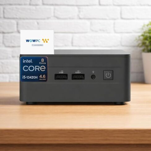 ASUS NUC 13 Pro Tall Mini PC Desktop, Intel Core i5-13420H (Up to 4.6 GHz), 16GB RAM, 512GB PCIe SSD, 2× HDMI 2.1, 2× Thunderbolt 4, Support 4K, Wi-Fi 6E, BT5.3, Ultra-Quiet, Windows 11 Pro in Saudi Arabia