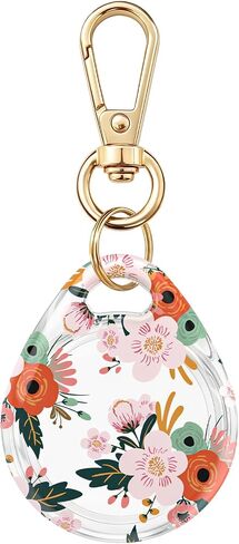 Case for AirTag Holder 2nd & 1st Gen,Black Gold Flower in Saudi Arabia