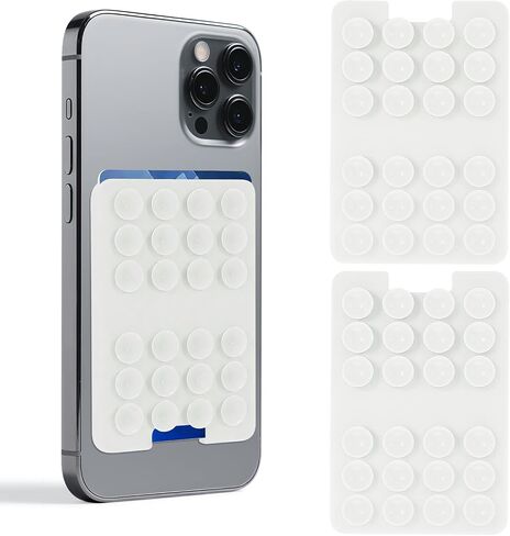 Classic - 2PCS Silicone Suction Phone Case Adhesive Mount(Black) in Saudi Arabia