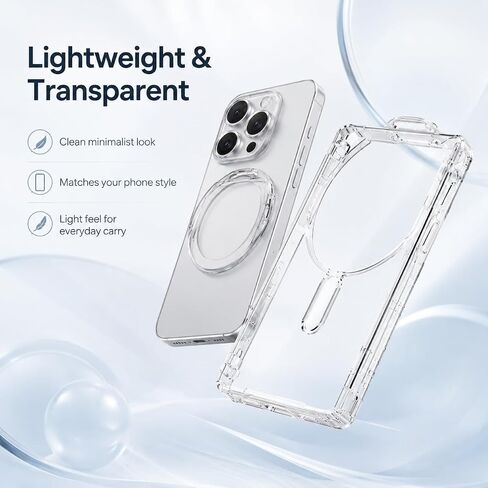 Clear Phone Card Holder Wallet with Kickstand, Compatible with MagSafe in Saudi Arabia