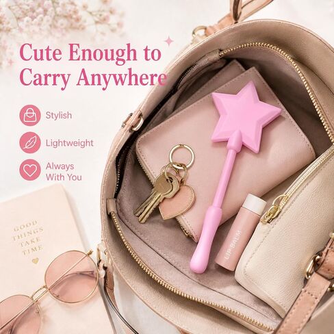Credit Card Wand Tap to Pay, Magical Star Payment Wand with Snug Card Holder, Contactless Fairy Wand for Drive Thru, Self Checkout & Fun Gifts (Pink) in Saudi Arabia