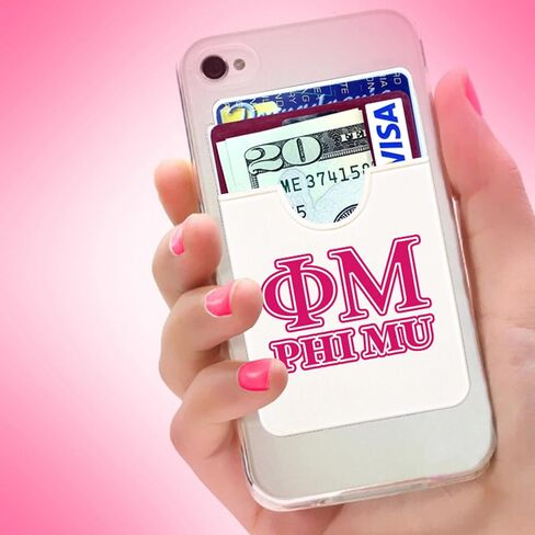 Sorority Shop Phi Mu - Koala Pouch - Adhesive Cell Phone Wallet with Phi Mu Greek Letter Design in Saudi Arabia