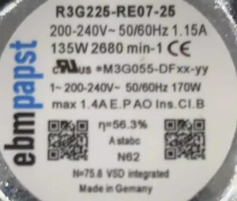 R3G225-RE07-25 200/240V 1.15A 135W 2680RPM coolig Fan in Saudi Arabia
