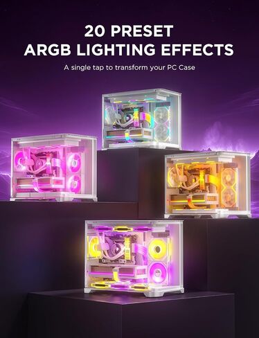 AsiaHorse [20+Exclusive Custom Lighting] ASH-S1 ARGB Fan Hub, Unique Color-Learning Mode & Preset Effects, 9-Port PWM & Addressable ARGB with Remote Control, Aura Sync Compatible, for Custom PC Build in Kuwait