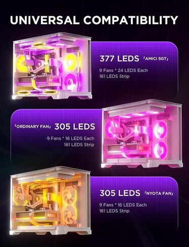 AsiaHorse [20+Exclusive Custom Lighting] ASH-S1 ARGB Fan Hub, Unique Color-Learning Mode & Preset Effects, 9-Port PWM & Addressable ARGB with Remote Control, Aura Sync Compatible, for Custom PC Build in Kuwait