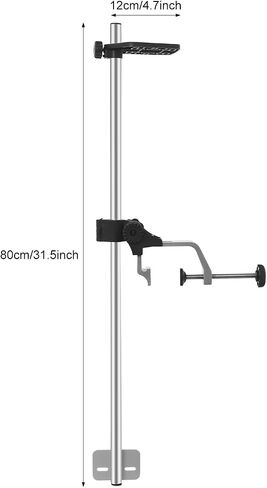 Fish Finder Mount, Universal Transducer Bracket Portable Transducer Mount Bracket Adjustable Fish Finder Bracket Aluminum Alloy Transducer Pole Mount for Various Large Medium Small Fishing Boats in Kuwait