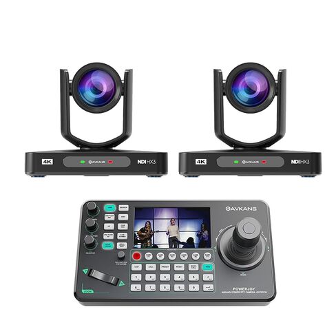 AVKANS 4K 20X PTZ Camera with PTZ Joystick Controller Kits, with HDMI SDI NDI HX3 and AI Tracking Features in Kuwait