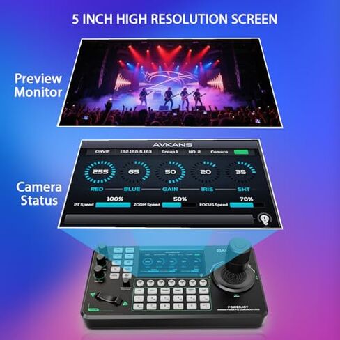 AVKANS 4K 20X PTZ Camera with PTZ Joystick Controller Kits, with HDMI SDI NDI HX3 and AI Tracking Features in Kuwait