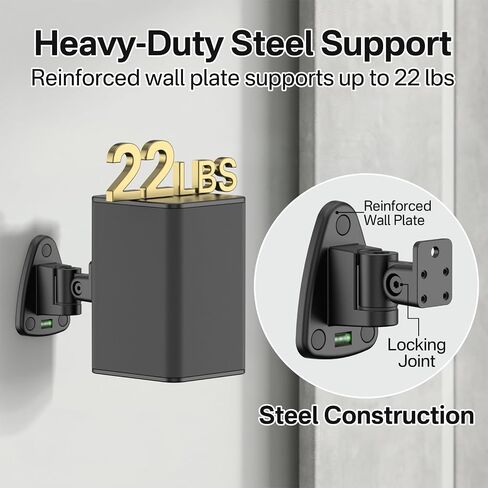 Adjustable Speaker Wall Mounts Pair for LG Speakers, Heavy Duty Brackets for LG Rear Wireless Surround Speakers S90TR, SPQ8-S, SPT8-S, SPK8-S, 578S1-S, S78S2-S, S65S3-S, S55TR WR Keyhole&Thread Hole in Kuwait