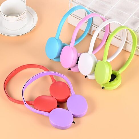 Kids Headphones Bulk 6 Pack for for Students School Classroom, Wholesale Multi Colored Wired On Ear Headset for Boys Girls Children Toddler Teens and Adults (6 Colors) in Kuwait
