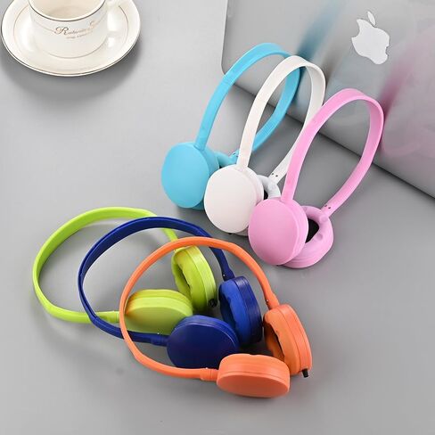 Kids Headphones Bulk 6 Pack for for Students School Classroom, Wholesale Multi Colored Wired On Ear Headset for Boys Girls Children Toddler Teens and Adults (6 Colors) in Kuwait