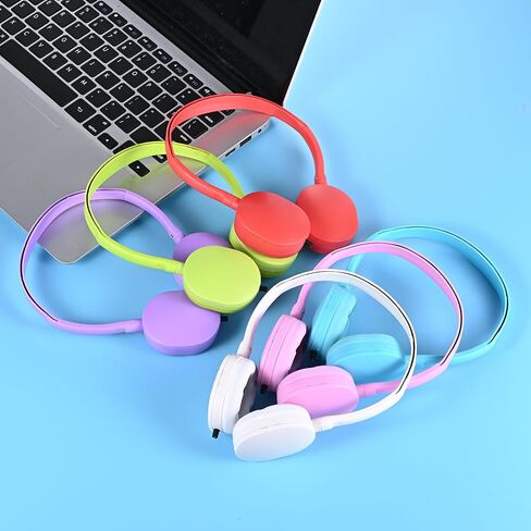 Kids Headphones Bulk 6 Pack for for Students School Classroom, Wholesale Multi Colored Wired On Ear Headset for Boys Girls Children Toddler Teens and Adults (6 Colors) in Kuwait