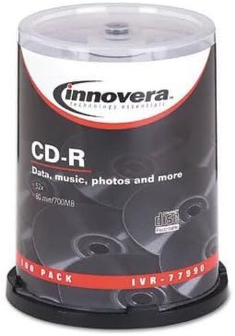 Innovera 77990 CD Recordable Media - CD-R - 52x - 700 MB - 100 Pack Spindle - 120mm1.33 Hour Maximum Recording Time in Kuwait