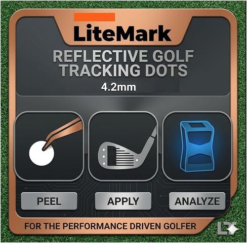 LiteMark Golf Club and Golf Ball White Reflective Dot Stickers, 3M Weatherproof Decals for Foresight GCQuad, GC3, GC2 and HMT High Speed Photometric Camera Detection (800 Pack - 4.2mm) in Kuwait