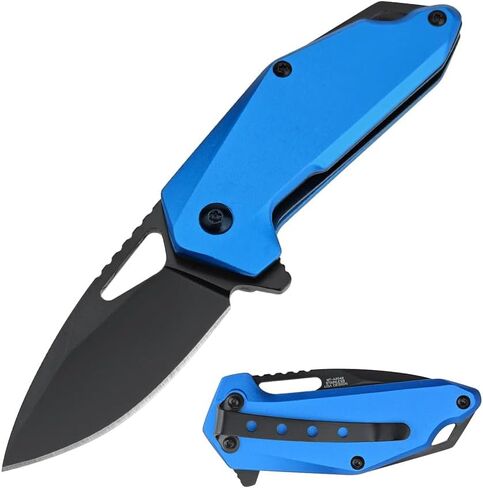 MTECH USA Folding Pocket Knife, 5.5 Inch Overall, Colored Aluminum Handle, 3Cr13MoV Steel, EDC, Camping, Rescue in Kuwait