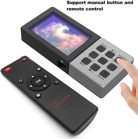 Ezcap273 273A HD 1080P 60fps AV HDMI Audio Video Capture Card Game Recorder Recording Box to TF Card Can Playback Mic in Input (Ezcap273) in Kuwait