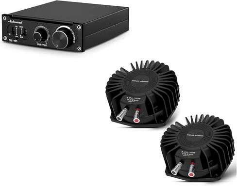 Nobsound G2 PRO Mono Amplifier + Douk Audio BS-1 Bass Shaker Bundle: 300W Sub Amp & Tactile Transducer for Deep Home Theater & Gaming Immersion in Kuwait