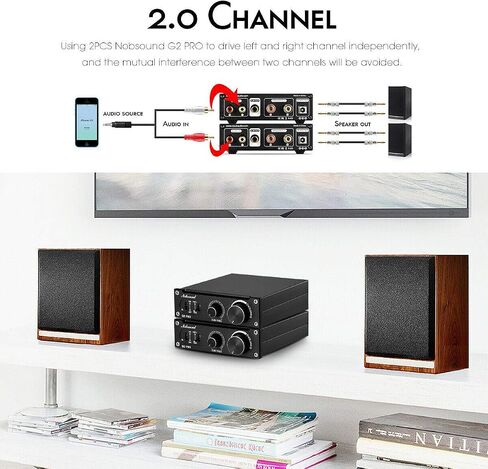 Nobsound G2 PRO Mono Amplifier + Douk Audio BS-1 Bass Shaker Bundle: 300W Sub Amp & Tactile Transducer for Deep Home Theater & Gaming Immersion in Kuwait