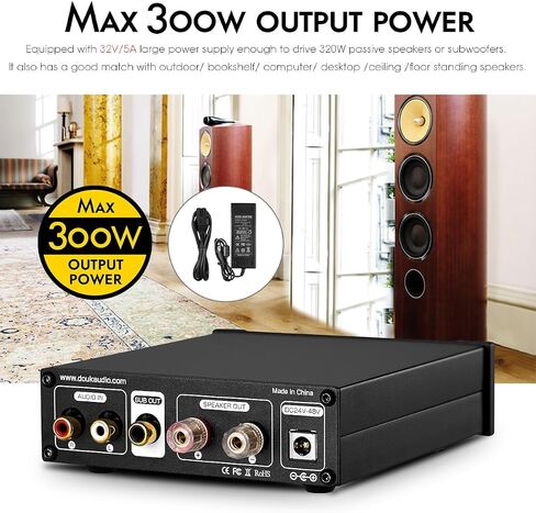 Nobsound G2 PRO Mono Amplifier + Douk Audio BS-1 Bass Shaker Bundle: 300W Sub Amp & Tactile Transducer for Deep Home Theater & Gaming Immersion in Kuwait