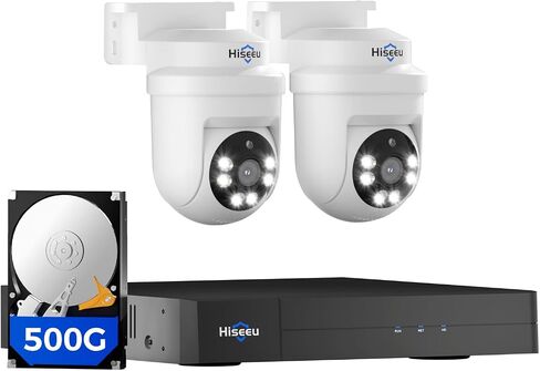 Hiseeu 16CH 3K Wired Security Camera System,16PCS 5MP CCTV Cameras in Kuwait