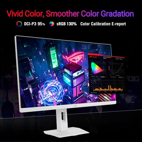 ASUS ROG XG27UCGR-W 27 Inch 4K 162Hz White USB-C G-SYNC Gaming Monitor in Kuwait