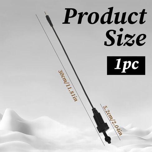 3.5mm Panel Mount Jack Stereo Audio Cable, 11.8 Inches Male to Female Embedded Embedded Jack for Car Rv Furniture Audio Port, Black in Kuwait