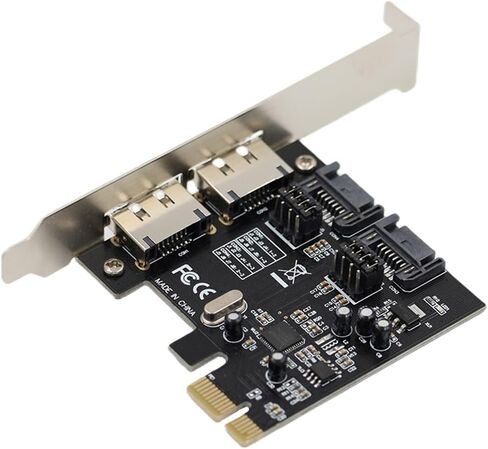 PCI-E Express SATA 3.0 eSATA Controller Card, 4-Port eSATA +SATA III 6Gbps Expansion Cards in Kuwait