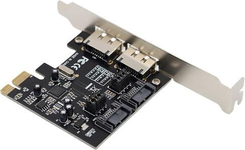 PCI-E Express SATA 3.0 eSATA Controller Card, 4-Port eSATA +SATA III 6Gbps Expansion Cards in Kuwait