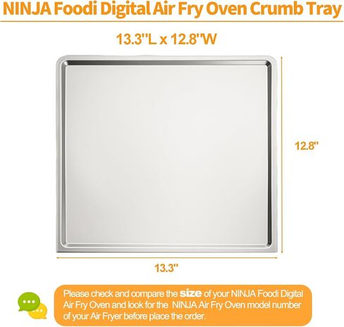 Upgraded Crumb Tray SP101 SP100 Replacement Parts for Ninja Foodi Crumb Tray 304 Stainless Steel Ninja Digital Filp Air Fryer Tray SP080 FT102CO 100SG100 Toaster Oven Removable Bottom Drip Catcher Pan in Kuwait