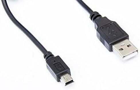 OMNIHIL 30 Feet /10m Mini USB Cables, 5 Pin USB 2.0 Type A Male Mini USB Charging Cable Compatible with Game Controller, Digital Camera, MP3 Player -Black in Kuwait