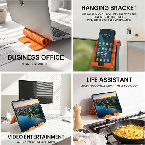 Adjustable Foldable Silicone Phone Stand, Cyan Blue, with Charging Port, Non-Slip Desk Holder for iPhone, Samsung, Tablets in Saudi Arabia