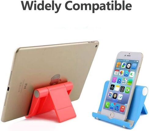 Cell Phone Stand 2 Pack Cell Phone Holder for Desk, Portable Phone Stand Holder for Desktop Kitchen Travel, Cellphone Stand Mobile Holder for iPhone Stand & All Smartphone (Black) in Kuwait