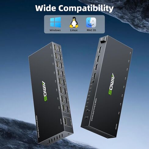 8 Port KVM Switch HDMI 4K@30Hz, USB2.0 HDMI KVM Switches for 8 Computers in Kuwait