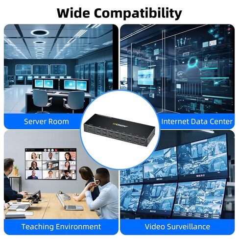 8 Port KVM Switch HDMI 4K@30Hz, USB2.0 HDMI KVM Switches for 8 Computers in Kuwait
