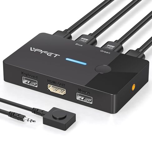 8K@60Hz HDMI KVM Switch 1 Monitors 2 Computers in Saudi Arabia