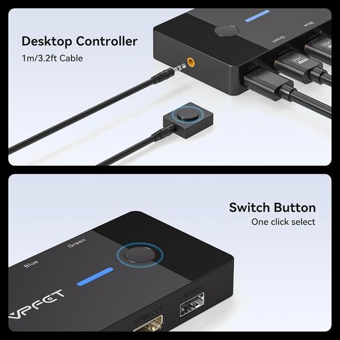 8K@60Hz HDMI KVM Switch 1 Monitors 2 Computers in Saudi Arabia