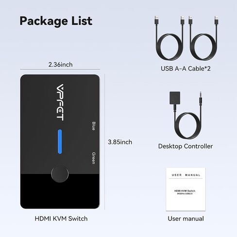 8K@60Hz HDMI KVM Switch 1 Monitors 2 Computers in Saudi Arabia