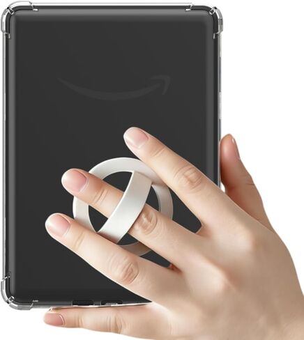 Case for Kindle Paperwhite (12th Gen, 7" 2024) & Kindle Colorsoft/Signature Edition - Shockproof Cover with Ring Grip/Holder & Magnetic Attachment Ring in Kuwait