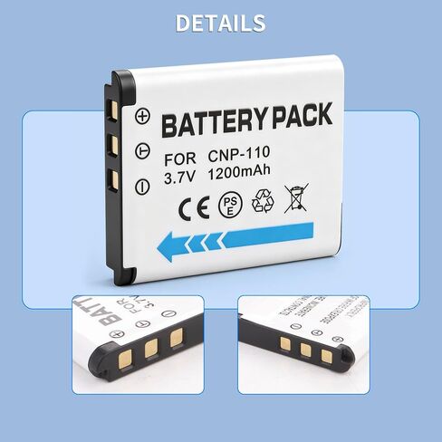 2Pack NP-110 Battery and LCD Slim USB Charger in Saudi Arabia