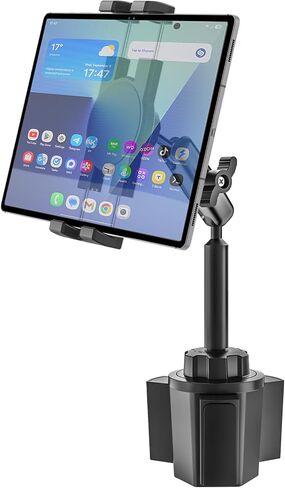 Cup Holder Car Tablet Holder for Truck - [Foldable Phone Friendly] 360° Adjustable Metal Arm Cup Tablet Mount for Samasung Tab, Galaxy Z Fold 7 6 5 4 3, Google Pixel, Android Smartphones, iPad, iPhone in Kuwait