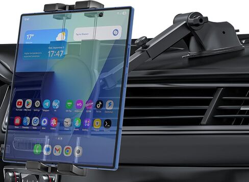 Z Fold Car Mount - [Foldable Phone Friendly] Car Dashboard Tablet Holder Powerful Suction Cup Mount, Dash Windshield Truck Stand for Samasung Galaxy Fold 7 6 5 4 3 2, Tabs, Google Pixel, iPad, iPhone in Kuwait