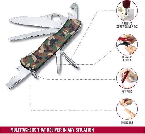 Victorinox Trailfinder SW Swiss Army Knife with 12 Functions, Camouflage in Kuwait