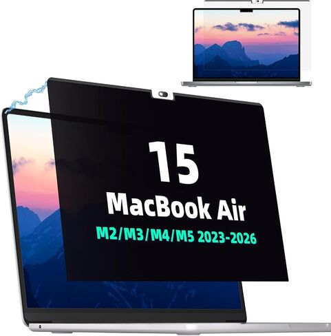 Magnetic Privacy Screen for MacBook Air 15 Inch (2023-2026, M2, M3, M4, M5),Removable Anti Glare Blue Light Filter for Mac 15.3In Laptop Privacy Filter Shield Protector in Kuwait