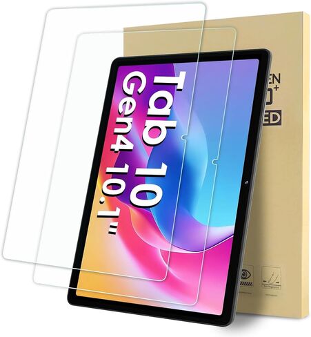 2-Pack Screen Protector Compatible with TCL Tab 10 Gen4 10.1", Tempered Glass Clear Film, Anti-Scratch, 9H Hardness, Easy Installation in Kuwait